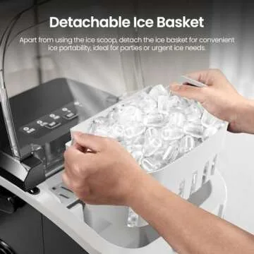 Kismile Countertop Ice Maker Efficient & Portable Ice Solution