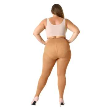 MANZI Plus Size Tights for Women 70D Queen Size Tights(Pack of 2)(Suntan，XX-Large