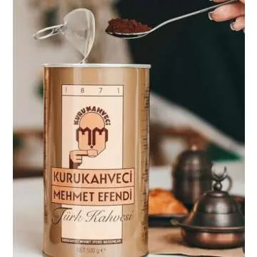 KURUKAHVECI MEHMET EFENDI Turkish Coffee, Arabica Beans, Roasted Ground,Rich Aroma, Fresh, Medium to...