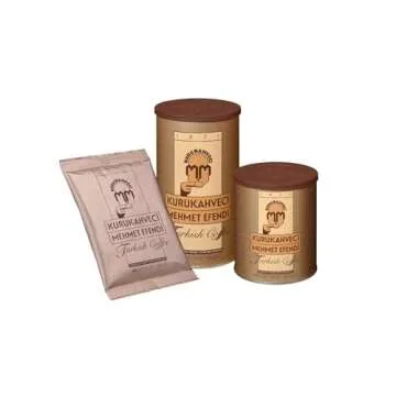 KURUKAHVECI MEHMET EFENDI Turkish Coffee, Arabica Beans, Roasted Ground,Rich Aroma, Fresh, Medium to Heavy-bodied, Original Taste Since 1871 (17.6 OZ / 500 Gr) Pack of 3