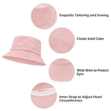 Durio Mens Bucket Hats Wide Brim White Bucket Hats for Men Packable Travel Bucket Hat Men Wide Brim Beach Sun Hat C White Solid One Size