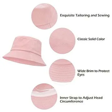 Durio Men's Wide Brim Beach Bucket Hat for Sun Protection