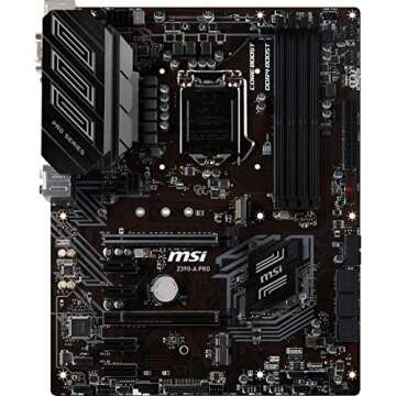 MSI Z390-A PRO LGA1151 (Intel 8th and 9th Gen) M.2 USB 3.1 Gen 2 DDR4 HDMI DP CFX Dual Gigabit LAN A...