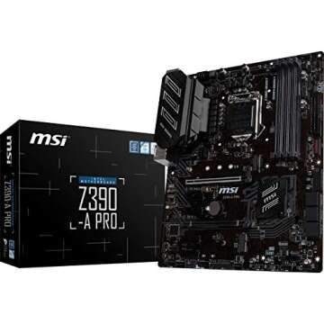 MSI Z390-A PRO LGA1151 (Intel 8th and 9th Gen) M.2 USB 3.1 Gen 2 DDR4 HDMI DP CFX Dual Gigabit LAN ATX Z390 Gaming Motherboard