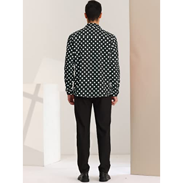 Stylish Lars Amadeus Men's Polka Dots Dress Shirt
