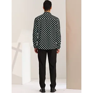 Stylish Lars Amadeus Men's Polka Dots Dress Shirt