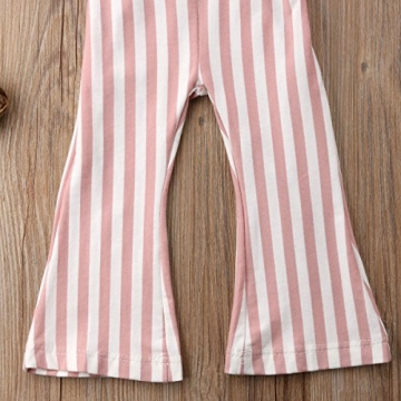 ZAXARRA Toddler Girl Stripes Bell-Bottom Jumpsuit