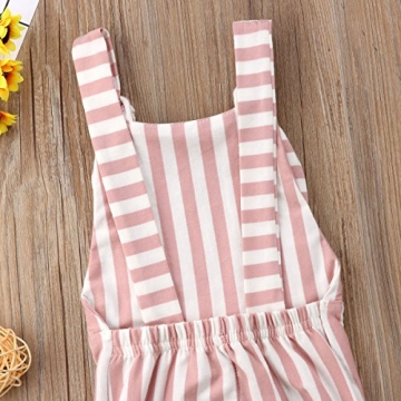 ZAXARRA Toddler Girl Stripes Bell-Bottom Jumpsuit