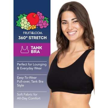 Fruit of the Loom Women's Comfortable Sports Bra Value Pack