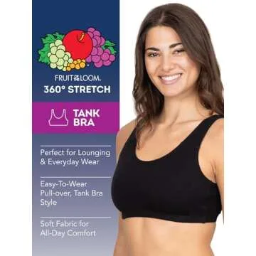 Fruit of the Loom Women's Comfortable Sports Bra Value Pack