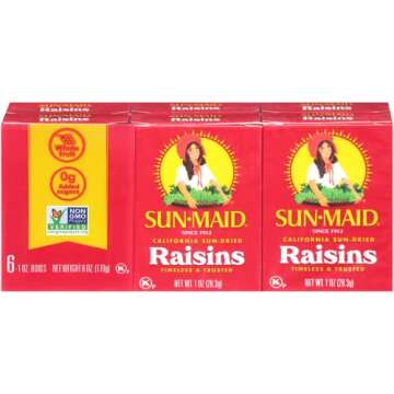 Sun Maid Natural California Raisins - 6 Pack of 24 Healthy Snacks