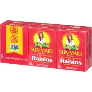 Sun Maid California Raisins - Healthy Low Calorie Snacks