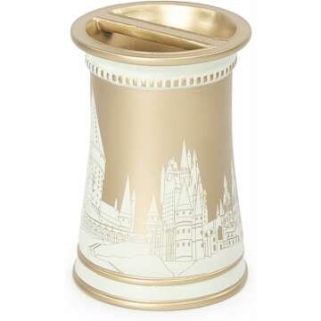 Harry Potter Gold Resin Toothbrush Holder