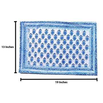 Rastogi Handicrafts Cotton Table Mats and Napkins Set