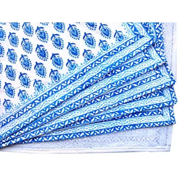 Rastogi Handicrafts Cotton Table Mats and Napkins Set