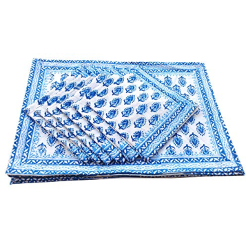 Rastogi Handicrafts Cotton Table Mats and Napkins Set