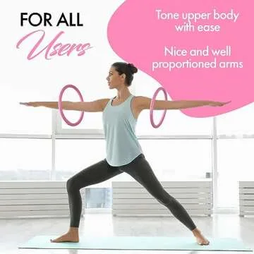 Arm Hoop - Mini Hula Hoop for Adults - Strengthen Arms and Shoulders - Weighted Hula Hoop for Fun Upper Body Exercise - Lightweight and Portable Fitness Equipment for Effective Workouts (Pink)
