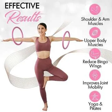Arm Hoop - Mini Hula Hoop for Adults - Strengthen Arms and Shoulders - Weighted Hula Hoop for Fun Upper Body Exercise - Lightweight and Portable Fitness Equipment for Effective Workouts (Pink)