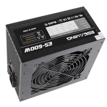 ESGAMING 600W ATX PSU with Ultra Quiet Fan