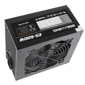 ESGAMING 600W ATX PSU with Ultra Quiet Fan