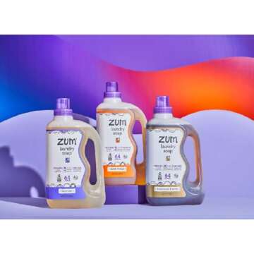 Indigo Wild Zum Clean Laundry Soap - Plant-Based Liquid Laundry Soap - Contains Baking Soda, Essential Oils & Saponified Coconut Oil - Sweet Orange Scent - 64 fl oz