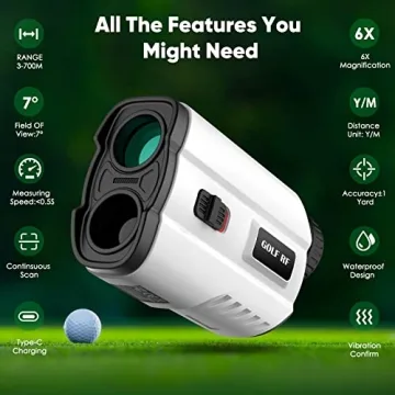 Accurate Golf Rangefinder 700 Yards - Slope & USB Rechargeable