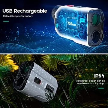 Accurate Golf Rangefinder 700 Yards - Slope & USB Rechargeable