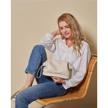 Luxury Leather Double Layer Makeup Bag for Women Travel