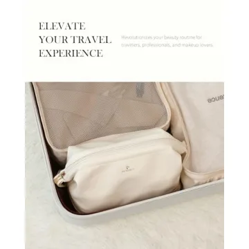 Luxury Leather Double Layer Makeup Bag for Women Travel