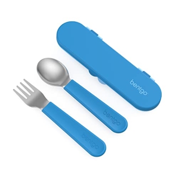 Bentgo® Kids Stainless Steel Utensil Set - Reusable Fork, Spoon & Storage Case - High-Grade BPA-Fre...