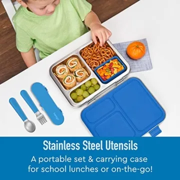 Bentgo Kids Stainless Steel Utensil Set for Toddlers - Fun & Practical