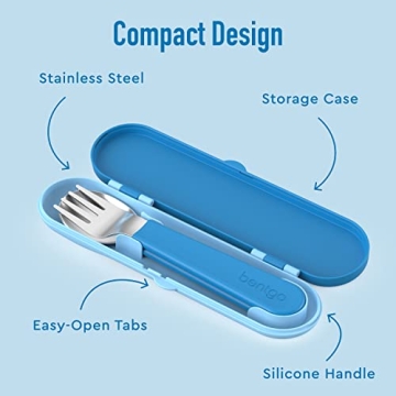 Bentgo Kids Stainless Steel Utensil Set for Toddlers - Fun & Practical