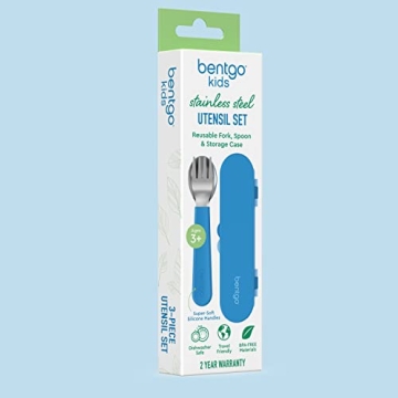 Bentgo Kids Stainless Steel Utensil Set for Toddlers - Fun & Practical