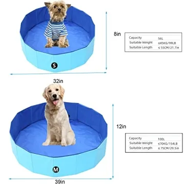 ITidyHome Foldable Pet Dog Kids Swimming Pool 32" x 8"