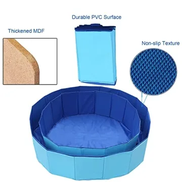ITidyHome Foldable Pet Dog Kids Swimming Pool 32" x 8"