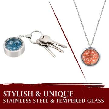 Stylish DND Dice Locket with Mini Dice Sets - Perfect Gift!