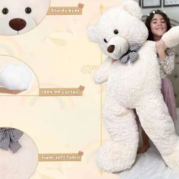 Giant Misscindy Teddy Bear Plush 47 inch for Kids