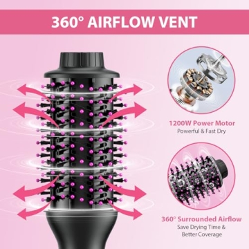 MiroPure 4-in-1 Hair Dryer Brush for Effortless Styling