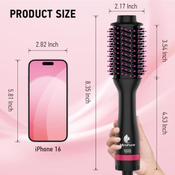 MiroPure 4-in-1 Hair Dryer Brush for Effortless Styling