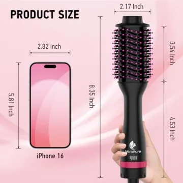 MiroPure 4-in-1 Hair Dryer Brush for Effortless Styling