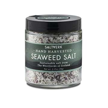 Saltverk Seaweed Sea Salt - 3.17 Ounces Jar - Hand Harvested Gourmet - Sustainably Made