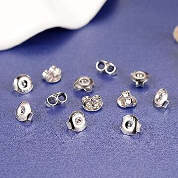 DELECOE 14K Gold Plated Earring Backs Replacements, 925 Sterling Silver Hypoallergenic Secure Gold E...