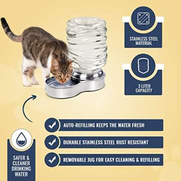 Bundaloo Dog Water Bowl Dispenser for Happy Pets