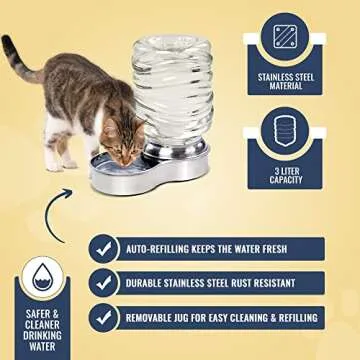 Bundaloo Dog Water Bowl Dispenser for Happy Pets