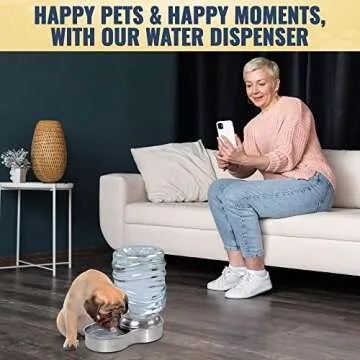 Bundaloo Dog Water Bowl Dispenser for Happy Pets