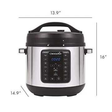 Crock-Pot 8-Quart Multi-Use XL Express Crock Programmable Slow Cooker and Pressure Cooker with Manual Pressure, Boil & Simmer, Stainless Steel
