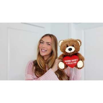 Zamnnn Shawty U Hella Fine - 10" Teddy Bear & Gift Bag - Funny Stuffed Animal Plush Gift for Girlfri...