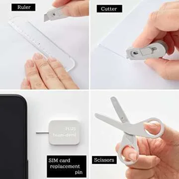 Team Demi Plus Stylish Stationery Kit Gray - 8 Essential Items