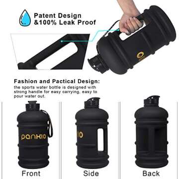 PANKIO Big Water Bottle 73 oz for Gym Yoga Travel