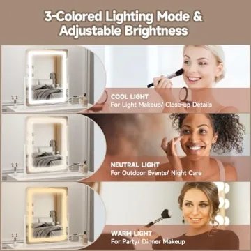 PRIMETEK LED Vanity Mirror with Touch Control Lighting